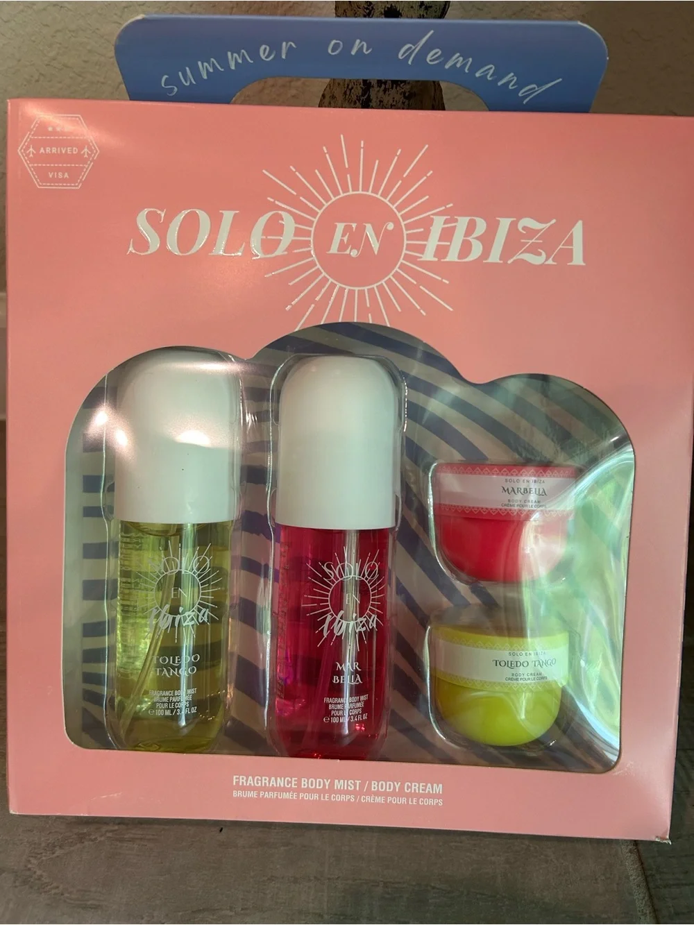 Fragrance Body Mist & Cream Set - Pink